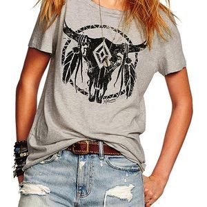Boho skull tee